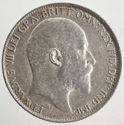 1910 Edward VII Sixpence Silver Coin | Very High Grade | a9550