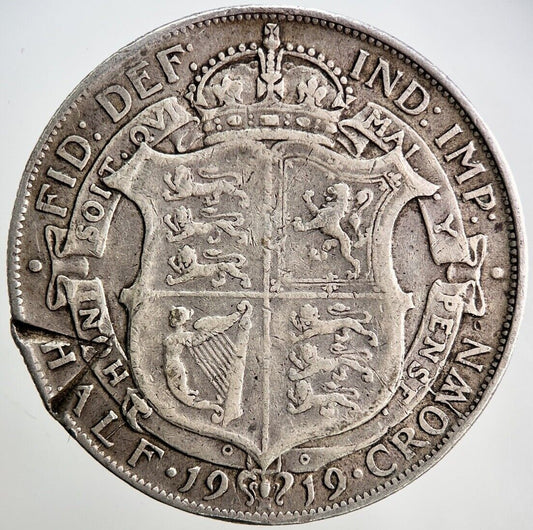 1919 George V Half - Crown Silver Coin | Fine Collectable Grade | a3404