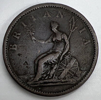 1807 George III Penny | British Copper Coin | Fine Collectable Grade | a1186