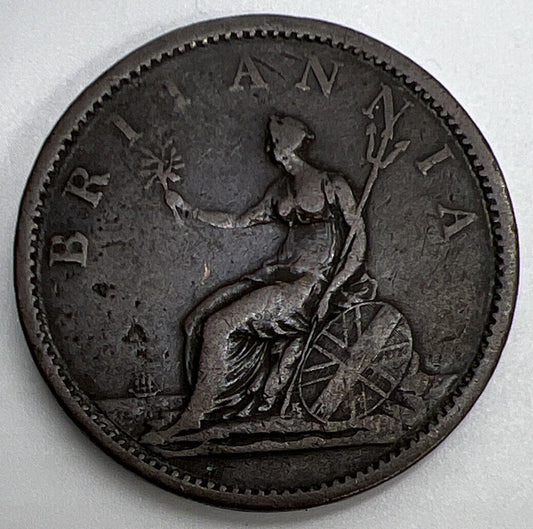 1807 George III Penny | British Copper Coin | Fine Collectable Grade | a1186