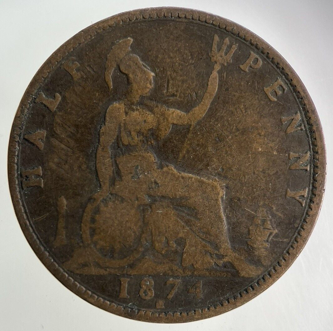 1874-H Victoria Half-Penny Coin | Collectable Grade