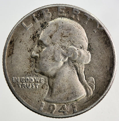 1941 US USA Quarter Dollar Silver Coin | Fine Collectable Grade