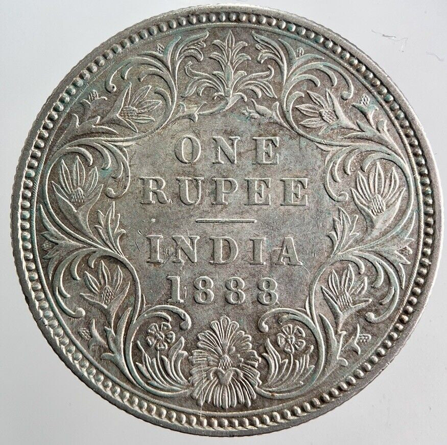 1888 India 1 One Rupee Silver Coin | Very High Grade