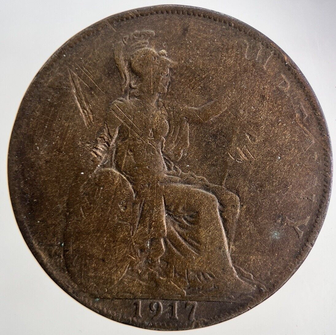 1917 George V One Penny Coin | Collectable Grade