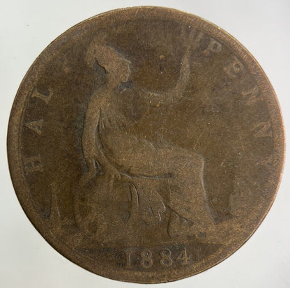 1884 Victoria Half - Penny Coin | Collectable Grade