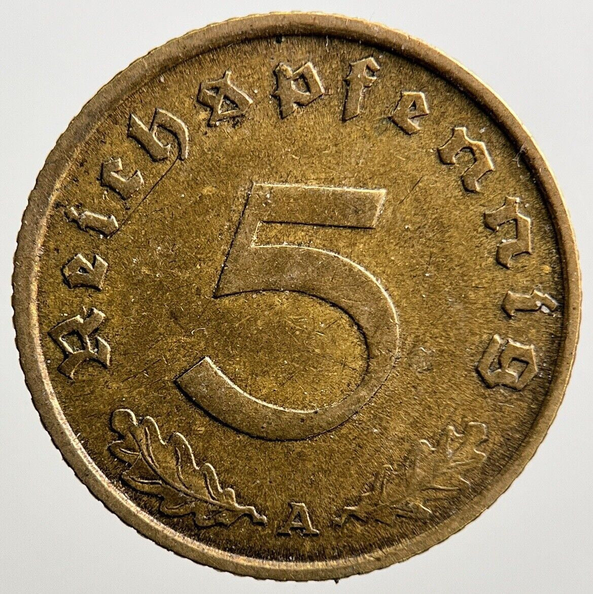 1938 - A Germany Nazi 5 Pfennig Coin | Very High Grade | a1271