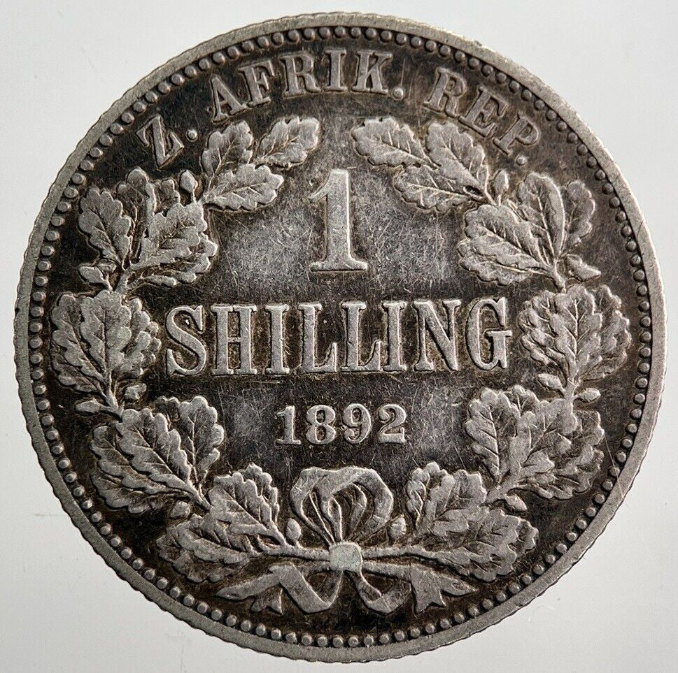 1892 South Africa One Shilling Silver Coin | Very High Grade | a7928
