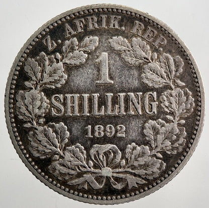 1892 South Africa One Shilling Silver Coin | Very High Grade | a7928
