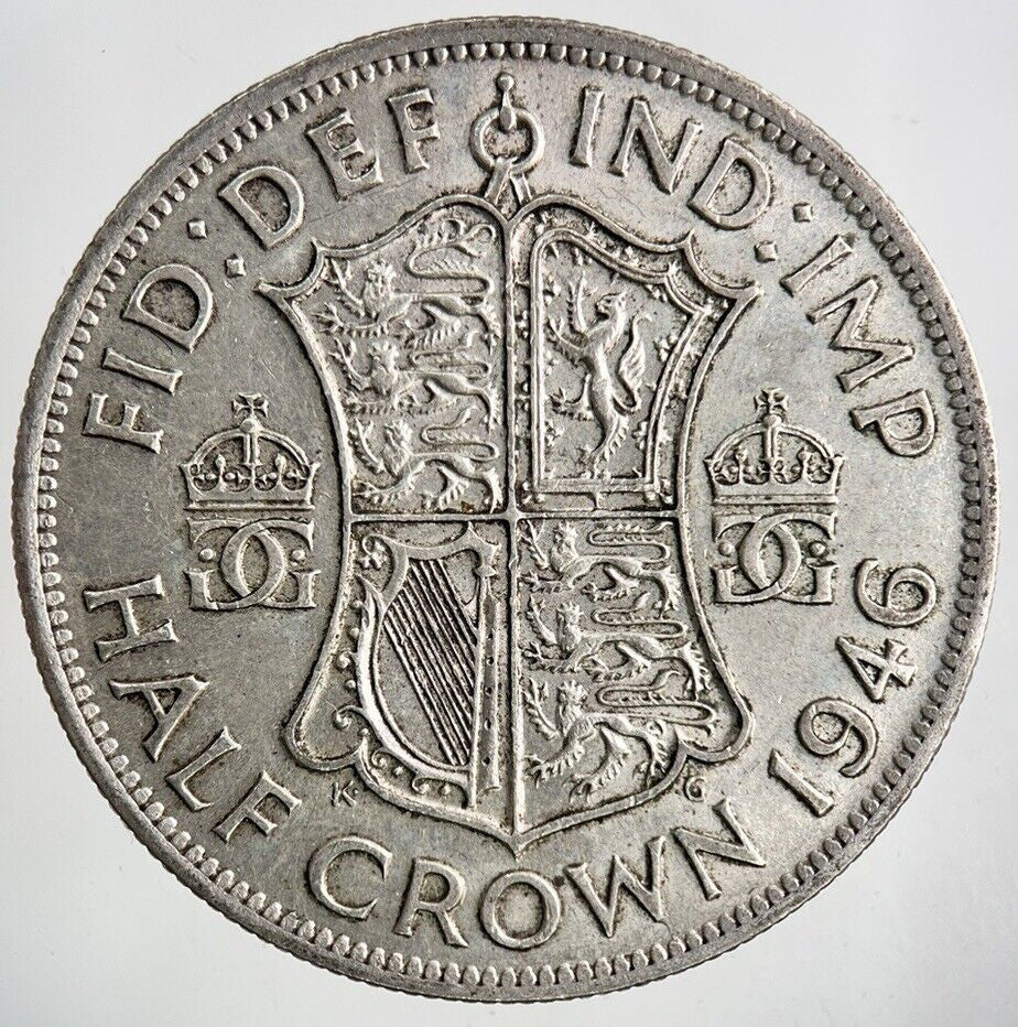 1946 George VI Half - Crown Silver Coin | Fine Collectable Grade
