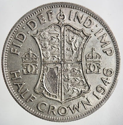 1946 George VI Half - Crown Silver Coin | Fine Collectable Grade