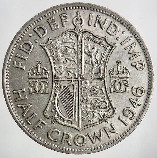 1946 George VI Half - Crown Silver Coin | Fine Collectable Grade