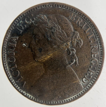 1875 - H Victoria Farthing Coin | Fine Collectable Grade