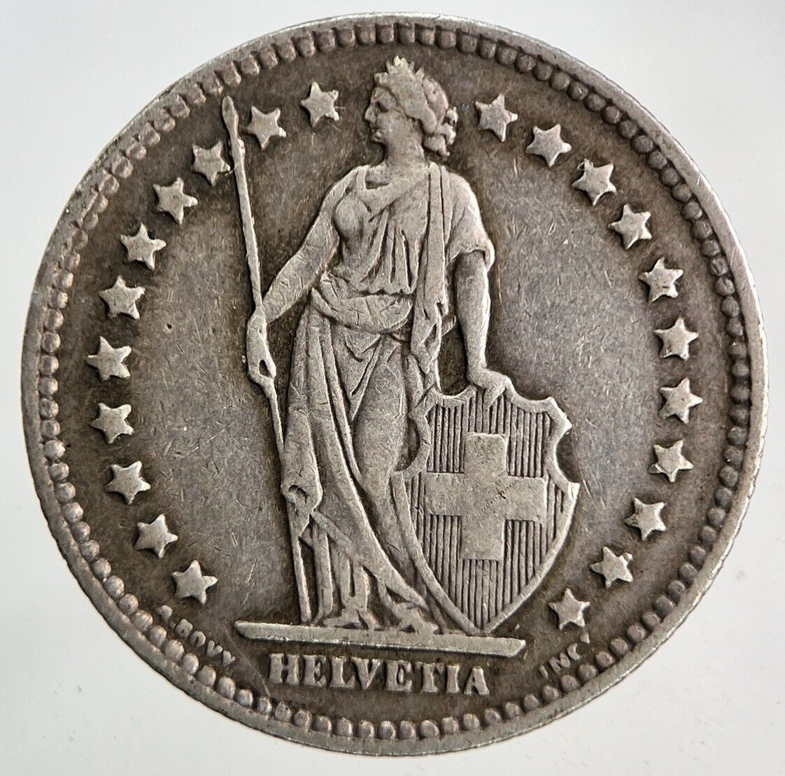 1940 Switzerland Swiss 1 Franc Silver Coin | Fine Collectable Grade