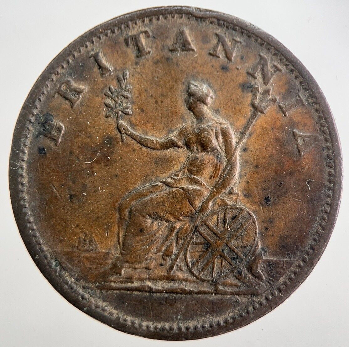 1806 George 3rd III Half - Penny British Coin | Very High Grade | a7532