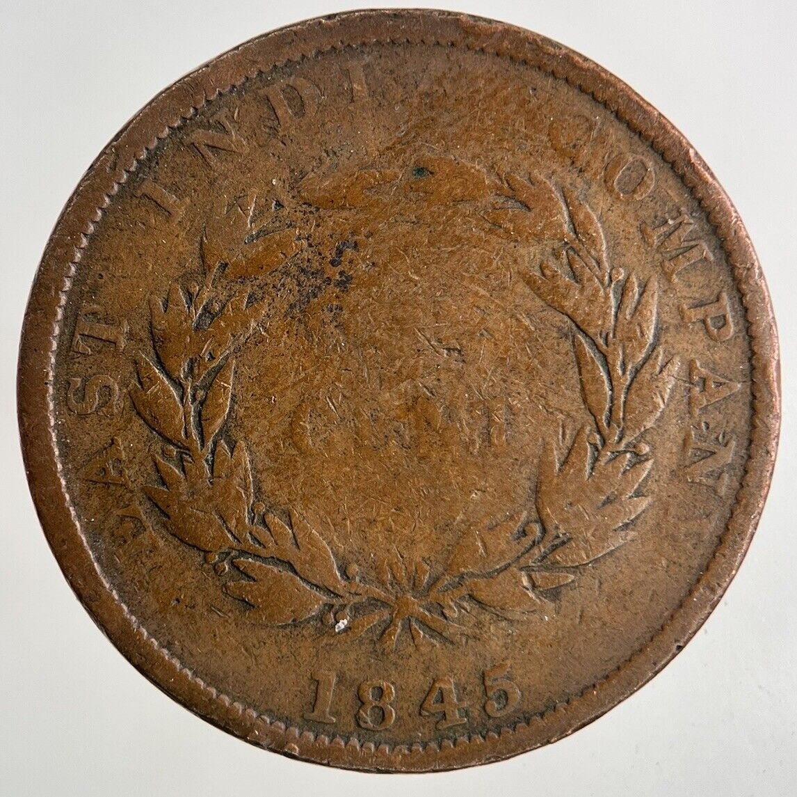 1845 East India Company 1 Cent Coin | Collectable Grade