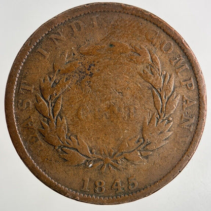 1845 East India Company 1 Cent Coin | Collectable Grade