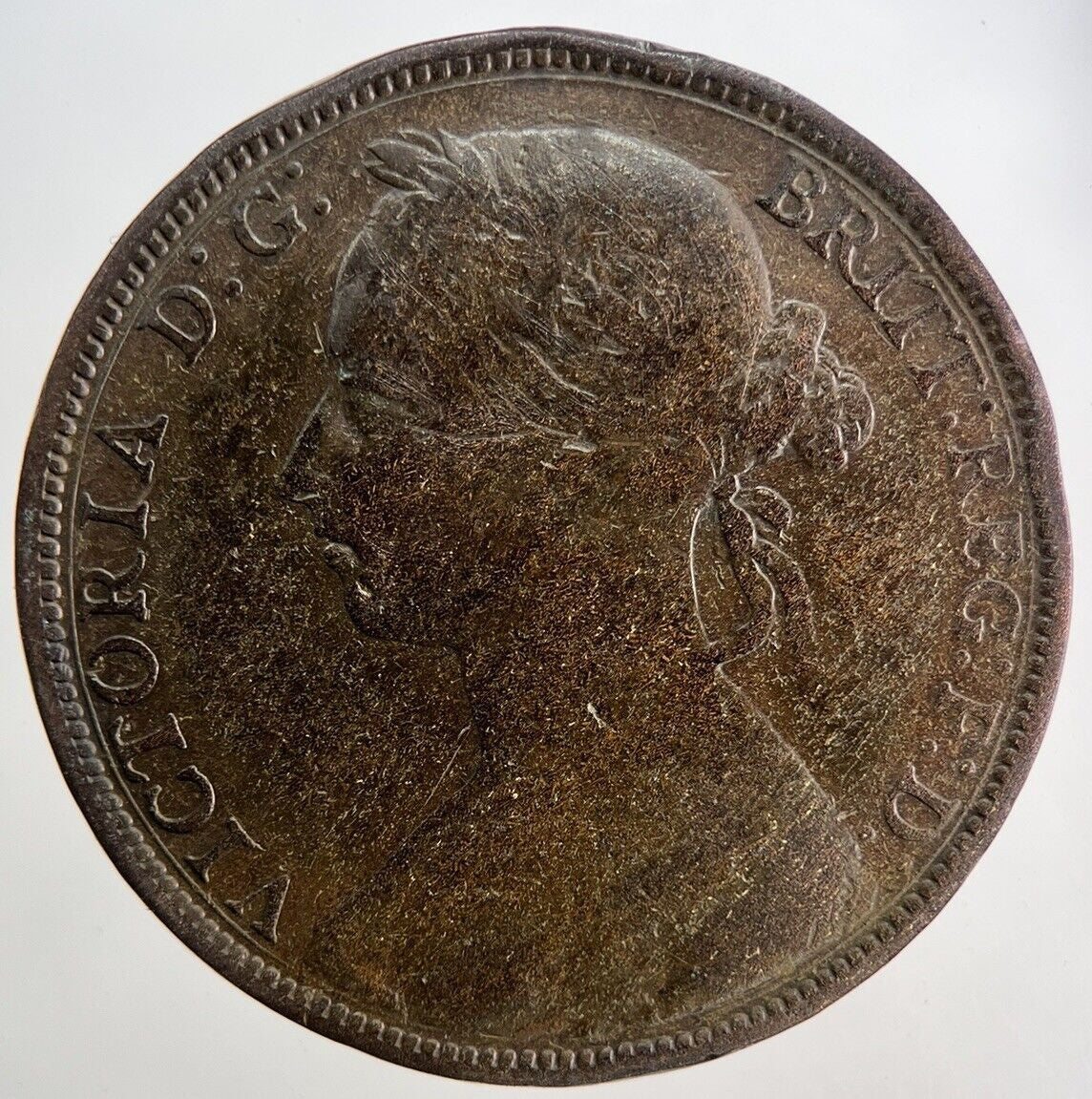 1884 Victoria One Penny Coin | Fine Collectable Grade