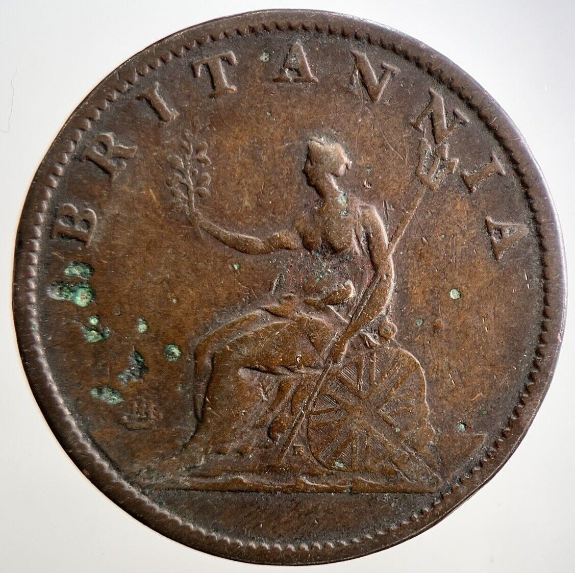 1807 George 3rd III Half - Penny British Coin | Fine Collectable Grade | a3123