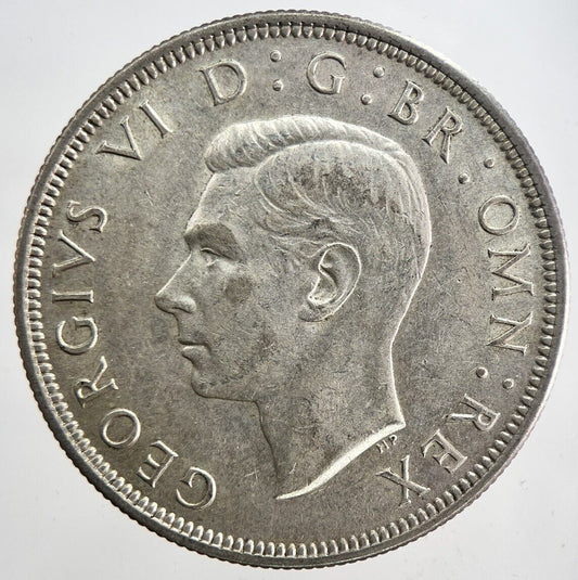 1944 George VI Half - Crown Silver Coin | Very Fine Grade | a6204