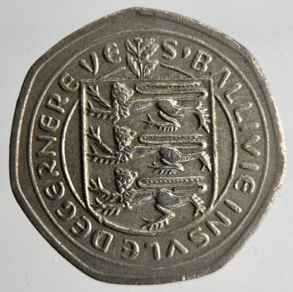 1982 Guernsey 20p Twenty 20 Pence Coin | Fine Collectable Grade