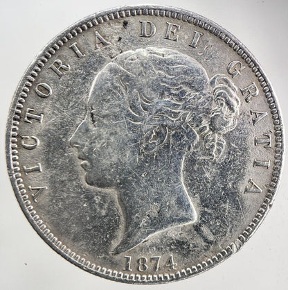 1874 Victoria Half-Crown Silver Coin | Very High Grade