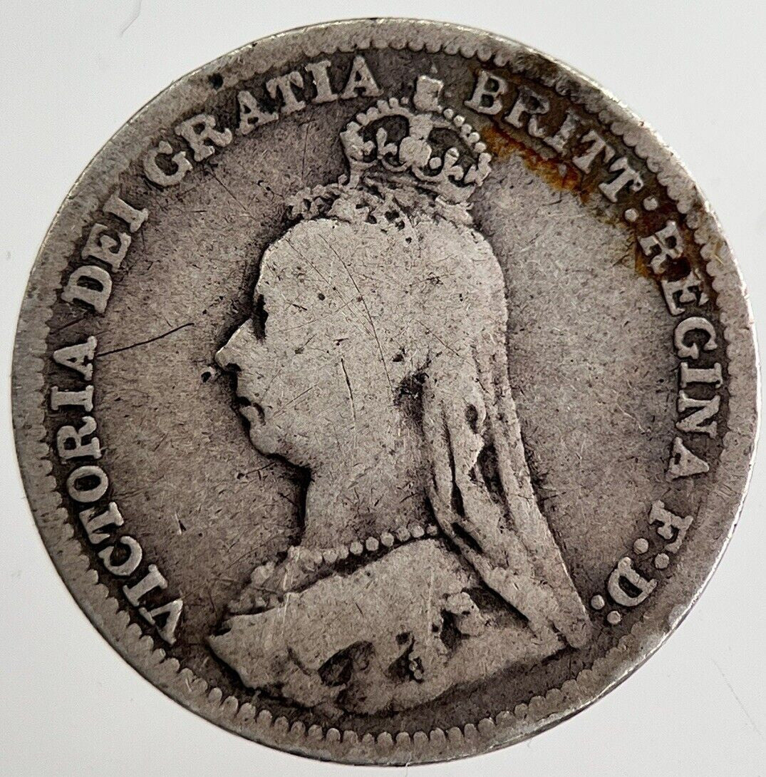 1892 Victoria Threepence Silver Coin | Collectable Grade | a8852