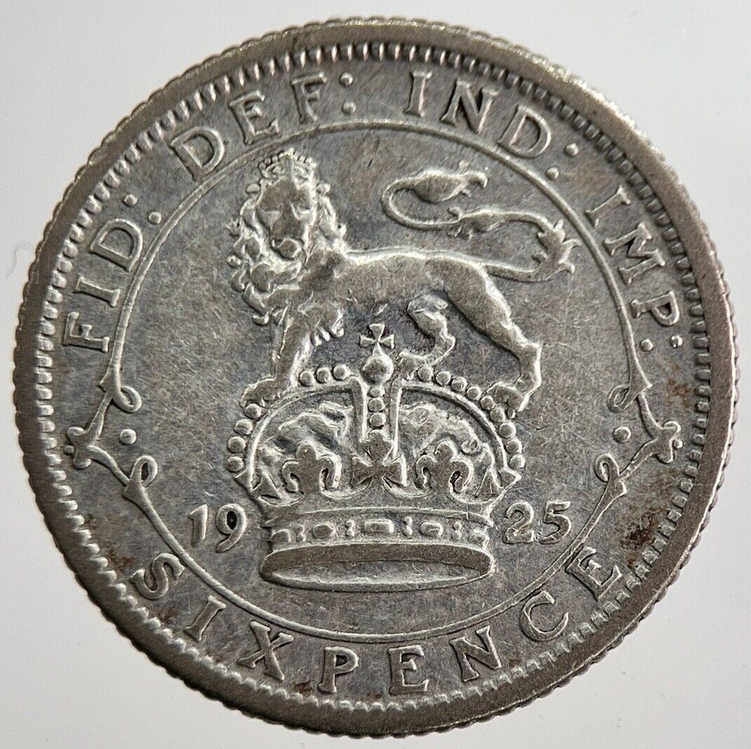 1925 George V Sixpence Silver Coin | Fine Collectable Grade | a8556