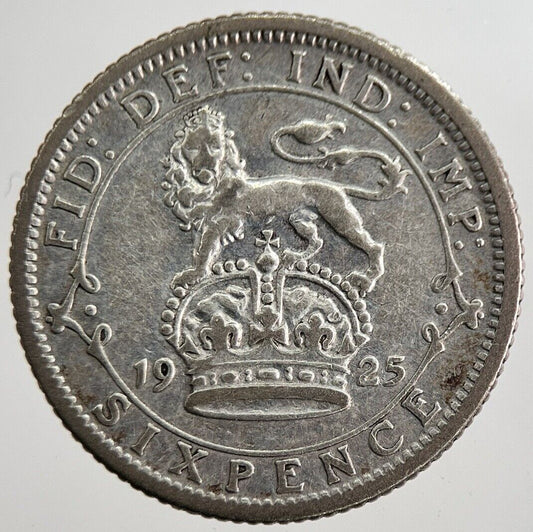 1925 George V Sixpence Silver Coin | Fine Collectable Grade | a8556