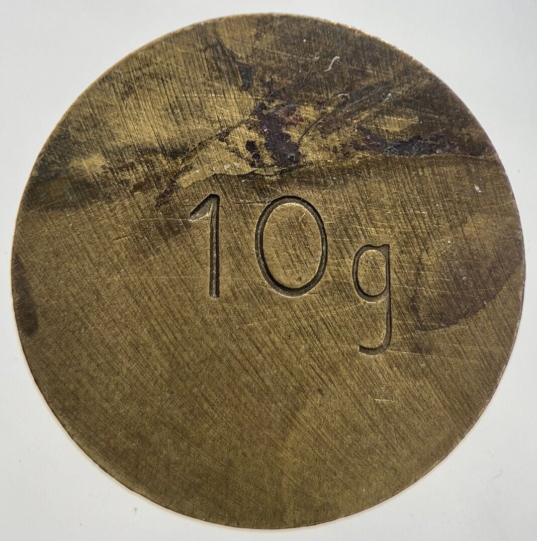 Vintage 10g Grams Scale Weight Token Coin | Collectable Grade | a7318