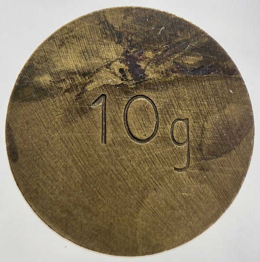 Vintage 10g Grams Scale Weight Token Coin | Collectable Grade | a7318