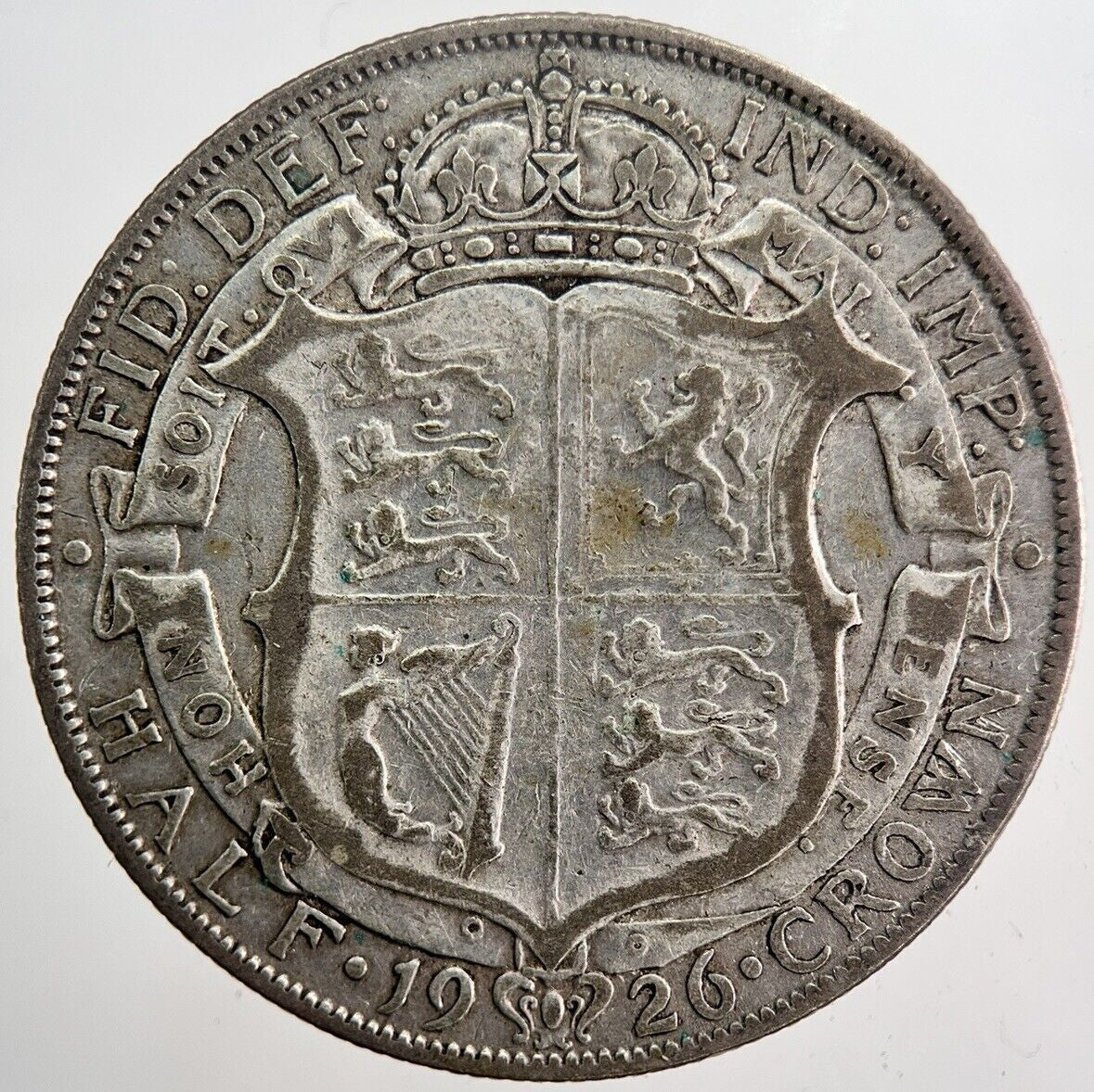 1926 George V Half - Crown Silver Coin | Fine Collectable Grade | a5909