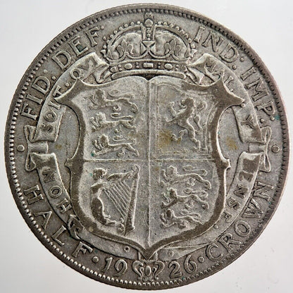 1926 George V Half - Crown Silver Coin | Fine Collectable Grade | a5909