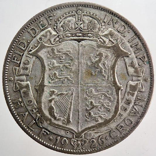 1926 George V Half - Crown Silver Coin | Fine Collectable Grade | a5909