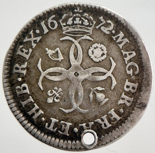 1672 Charles II 2nd Maundy Four-Pence Silver Coin | Collectable Grade | a7077