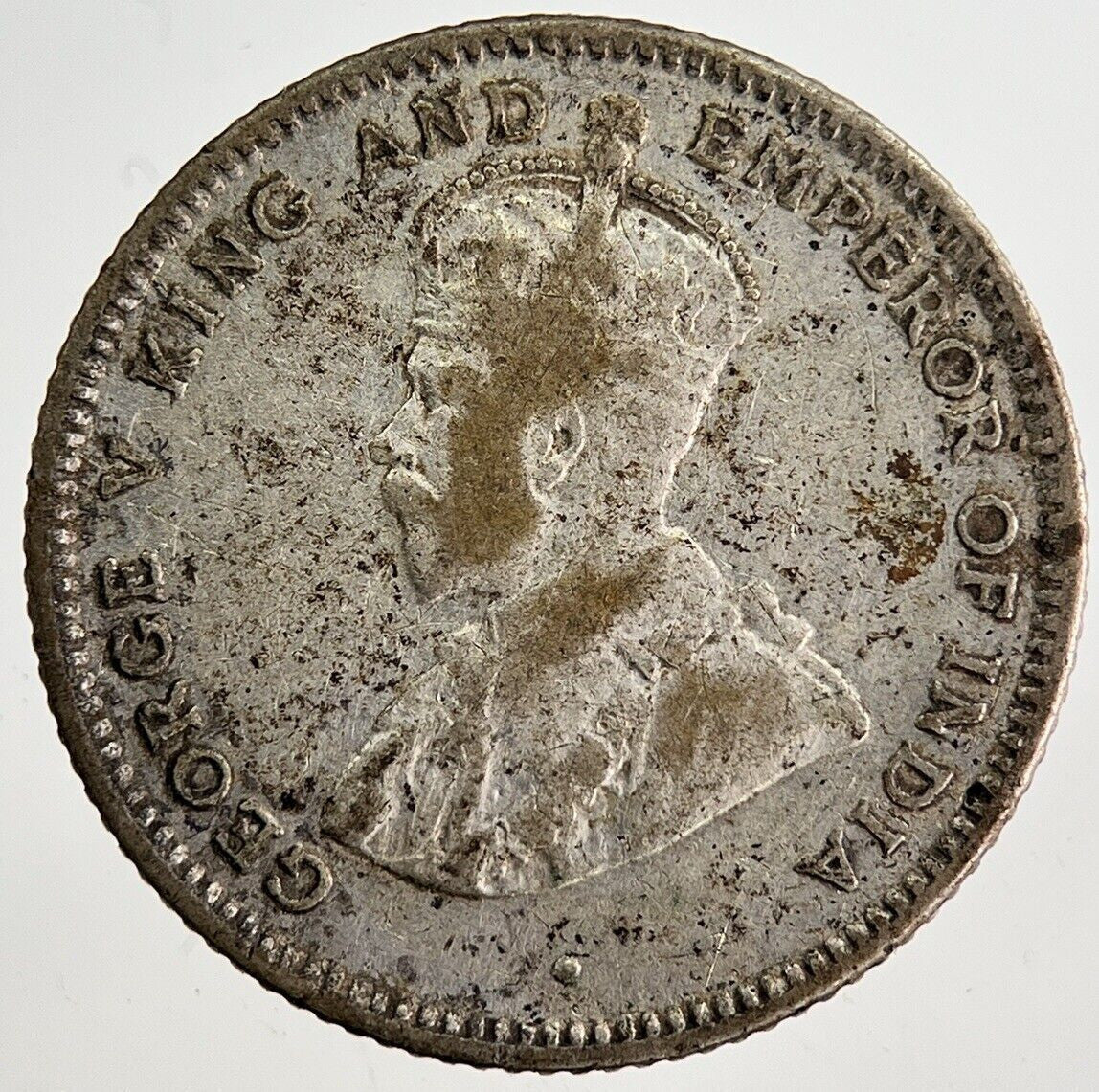 1919 25 Cents Ceylon Sri Lanka Silver Coin | Fine Collectable Grade | a8761