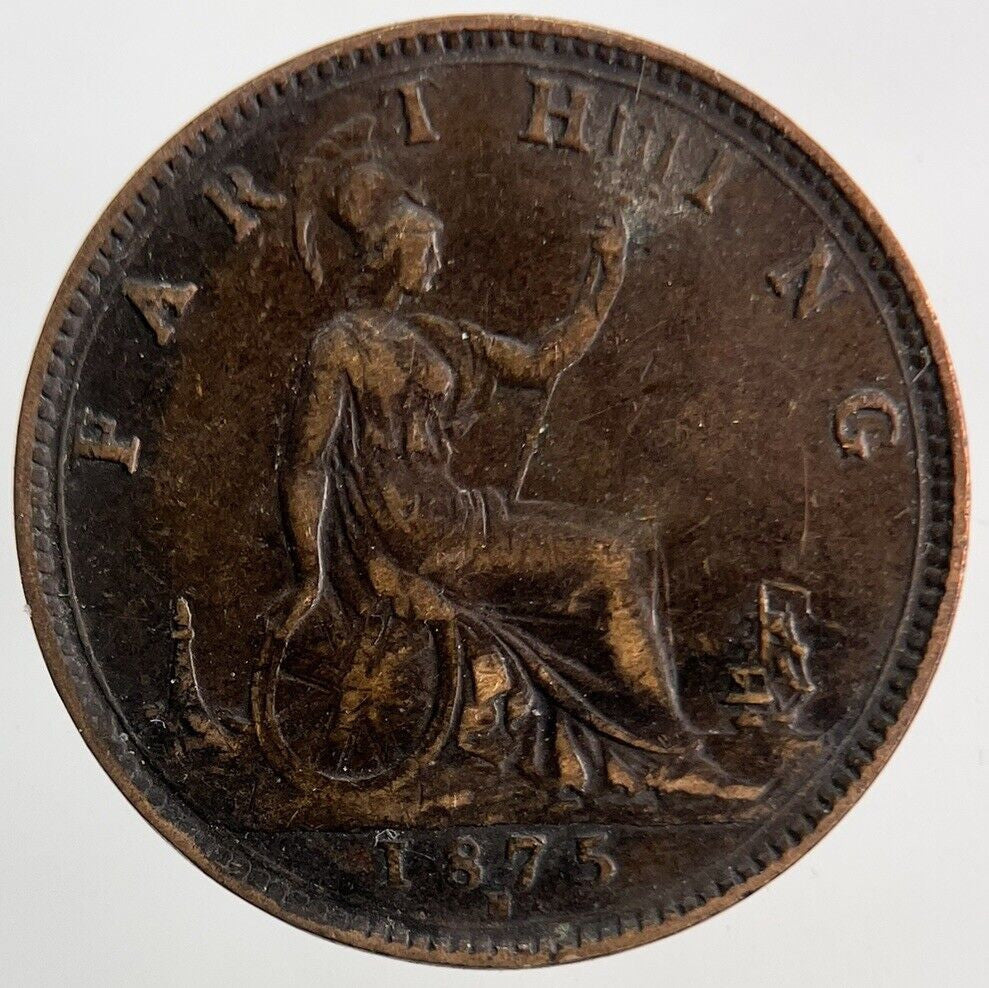 1875-H Victoria Farthing Coin | Fine Collectable Grade