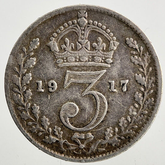 1917 George V Threepence Silver Coin | Fine Collectable Grade