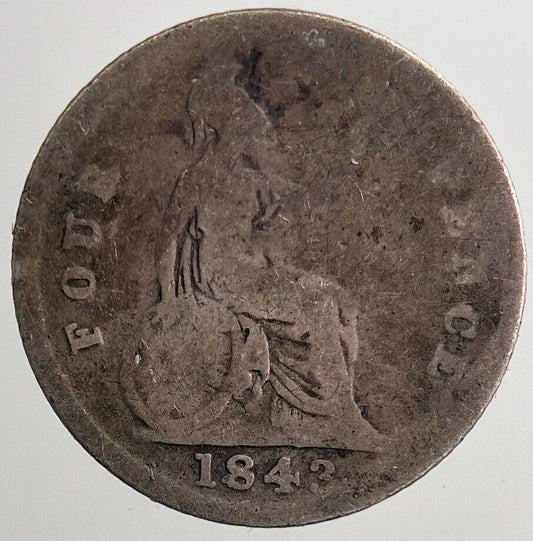 1843 Victoria Groat Four - Pence Silver Coin | Collectable Grade | a5568