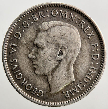 1942 - D Australia Sixpence Silver Coin | Fine Collectable Grade | a3729
