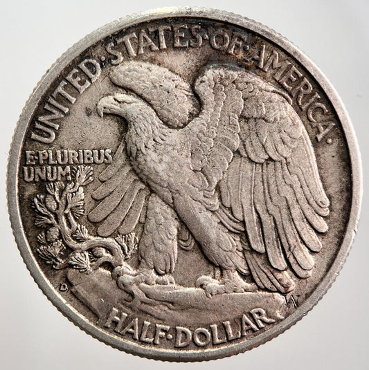 1941 - D US USA Liberty Half Dollar | Silver Coin | Fine Collectable Grade | a209