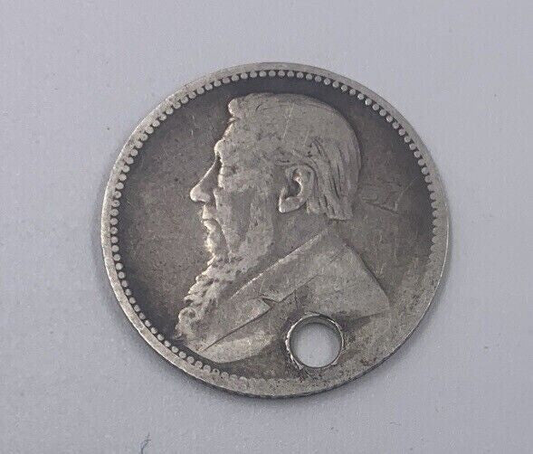 1896 South Africa 6 Zar Sixpence Silver Coin | Collectable Grade | a202