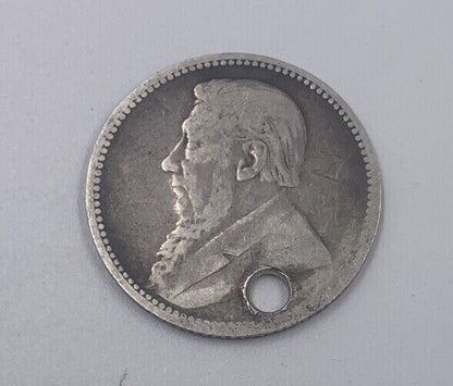 1896 South Africa 6 Zar Sixpence Silver Coin | Collectable Grade | a202