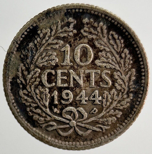 1944 Netherlands 10 Cents Silver Coin | Collectable Grade | a6286