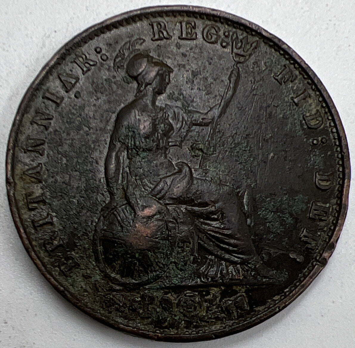 1858 Half-Penny Victoria | British Copper Coin | Fine Collectable Grade