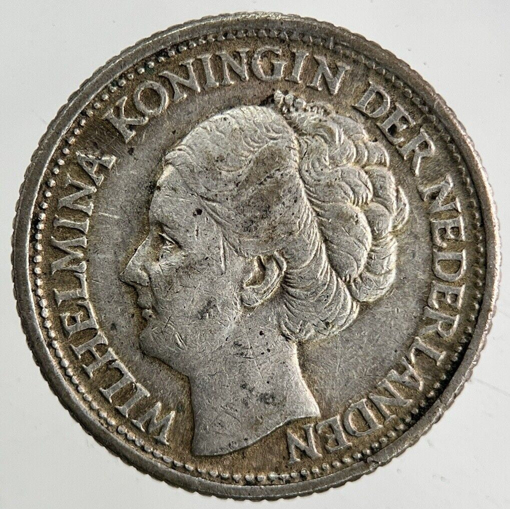 1944 Netherlands 25 Cents Silver Coin | Fine Collectable Grade