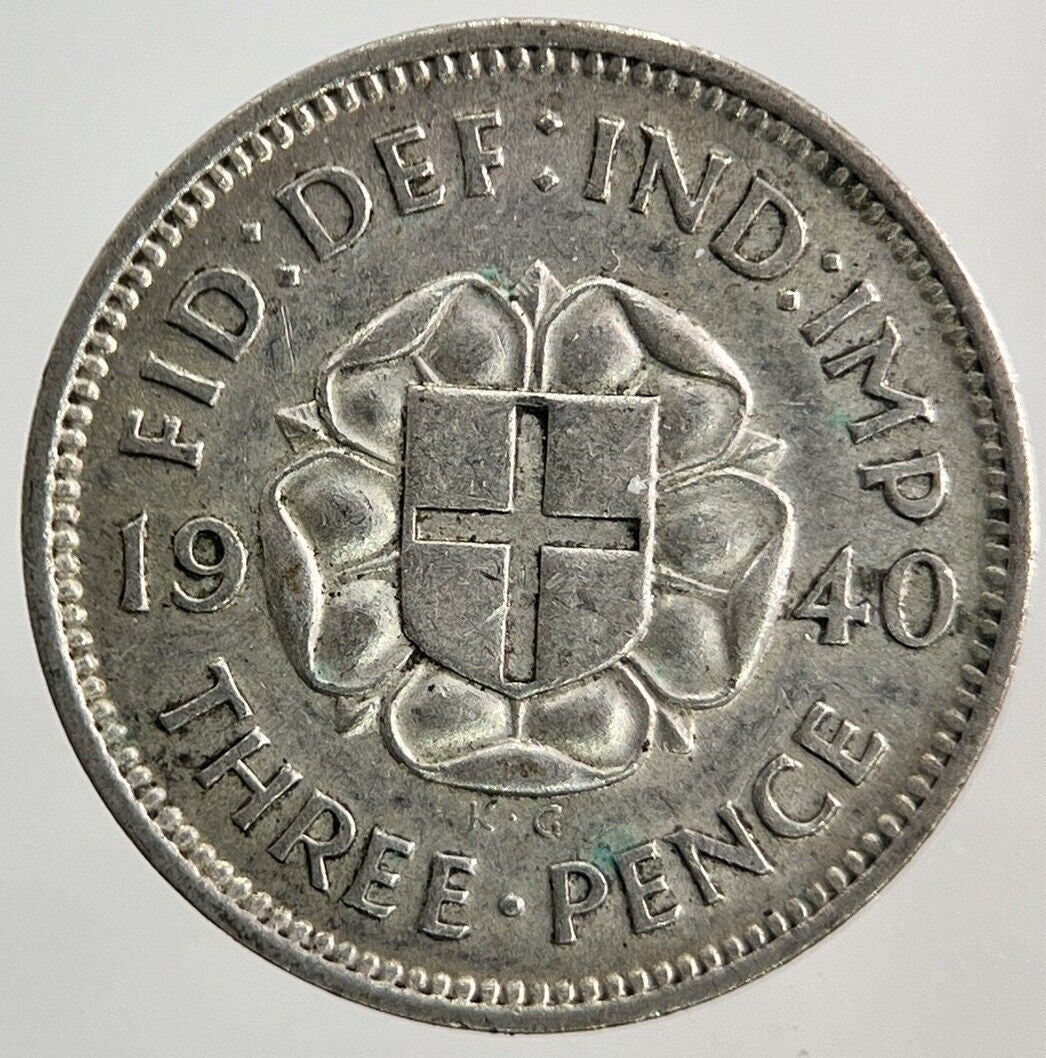 1940 George VI Threepence Silver Coin | Fine Collectable Grade