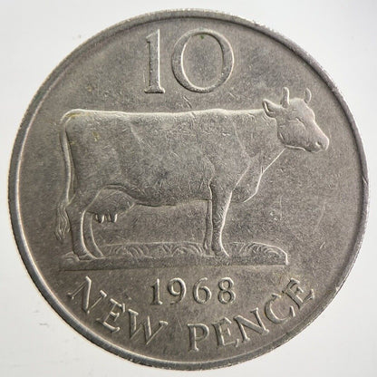 1968 Jersey 10p 10 Ten - Pence Coin | Very High Grade | a4906