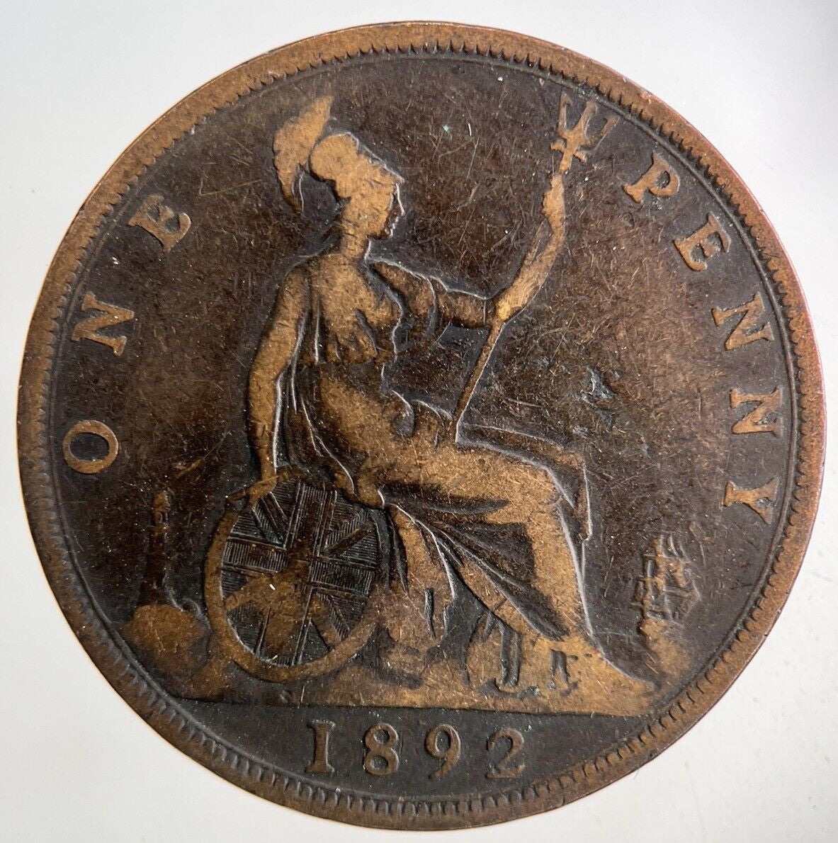 1892 Victoria One Penny Coin | Fine Collectable Grade