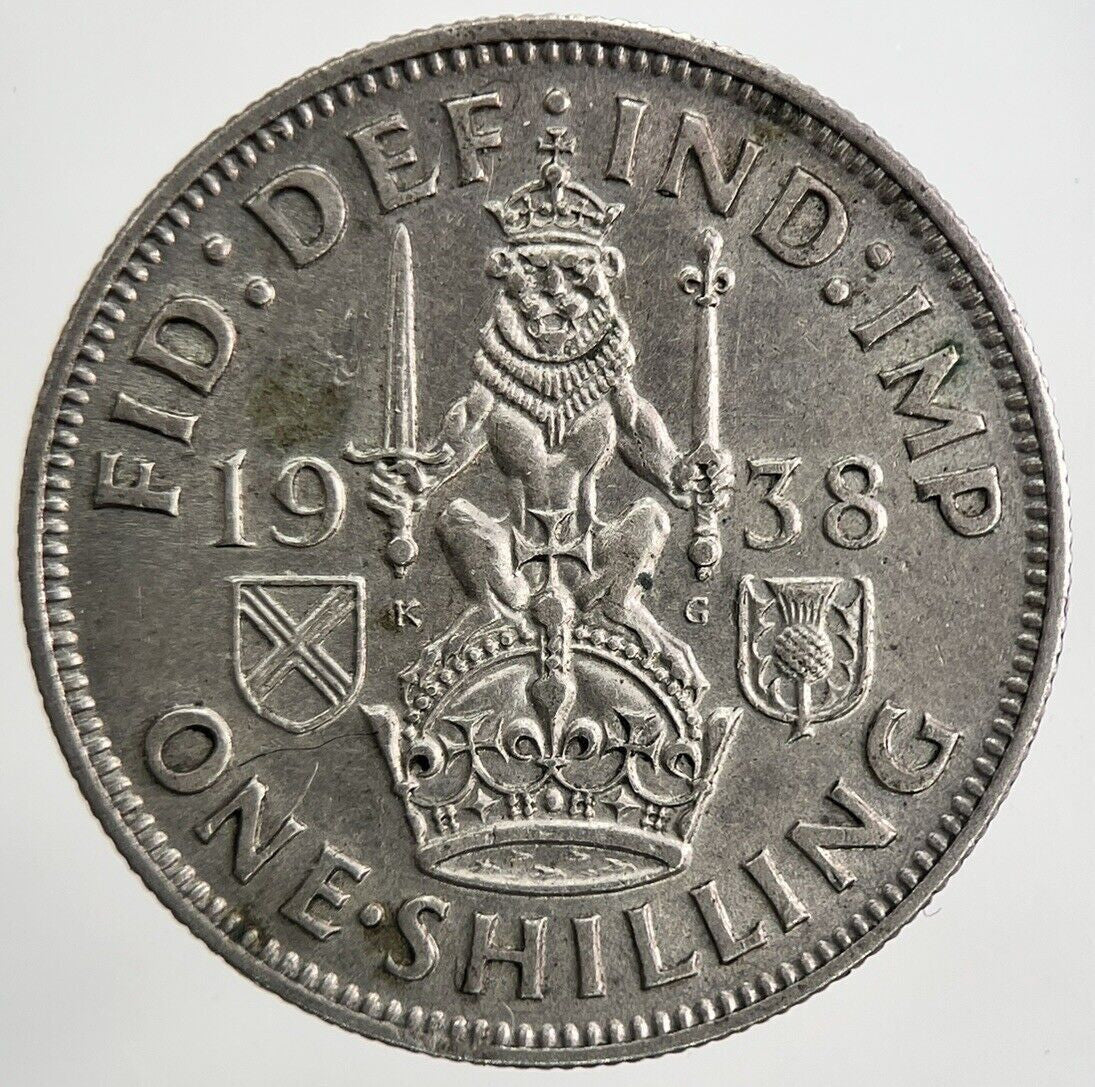1938 George VI One Shilling Silver Coin | Very High Grade