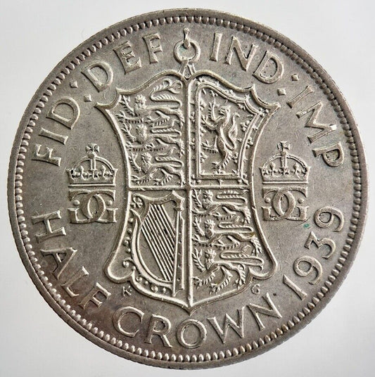1939 George VI Half - Crown Silver Coin | Very High Grade | a3988